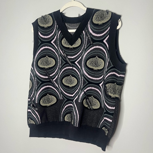 JNBY V-Neck Onion Print Sleeveless Knit Vest XL - Picture 5 of 10